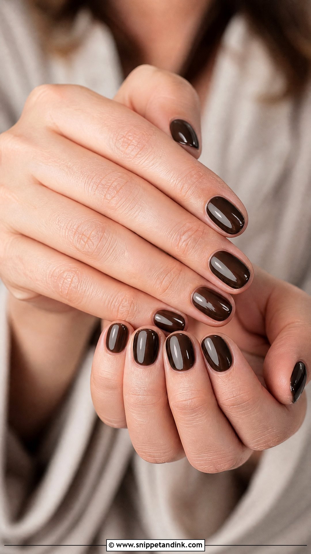 Espresso Bridesmaid Nails - Snippet and Ink - 25 Fall Bridesmaid Wedding Nails