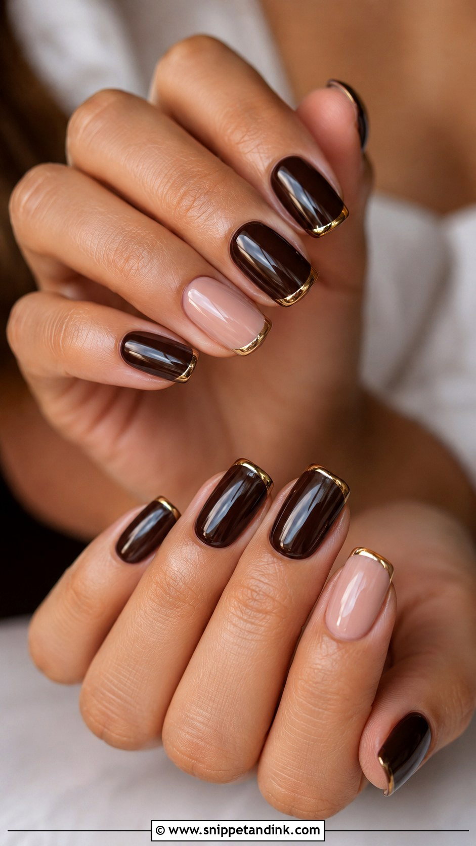 Espresso Brown Bridal Nails - Snippet and Ink - 20 Dark Bridal Nails