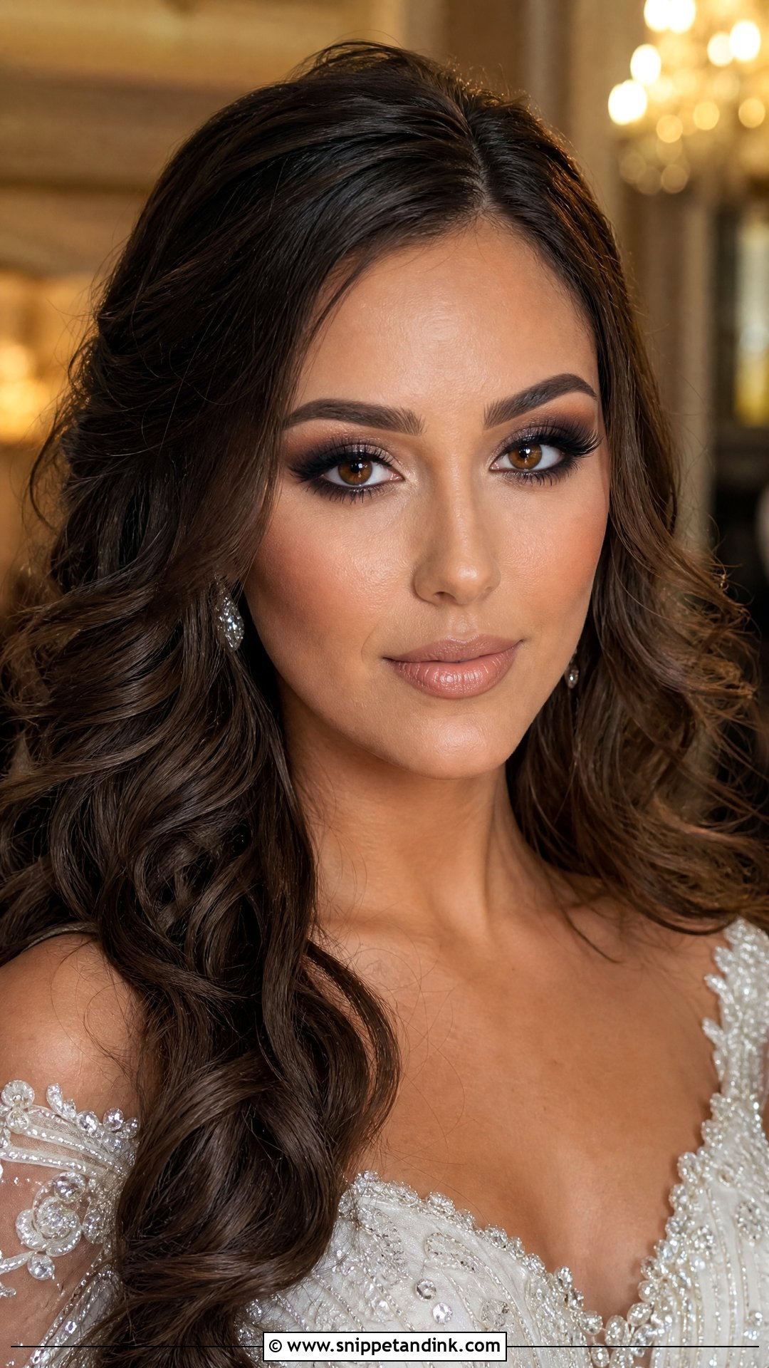 Espresso Full Glam Wedding Makeup For Brown Eyes - Snippet and Ink - 20 Glam Wedding Makeup for Brown Eyes