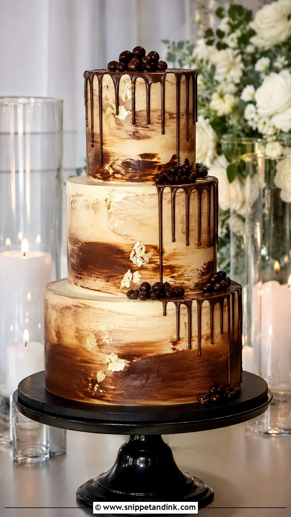 Espresso Martini Wedding Cake - Snippet and Ink - 20 Cocktail Cake Design Ideas for Wedding