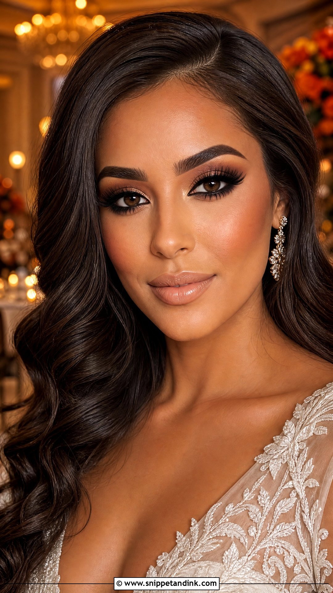 Espresso Smokey Fall Wedding Makeup For Brown Eyes - Snippet and Ink - 20 Fall Wedding Makeup for Bride Brown Eyes