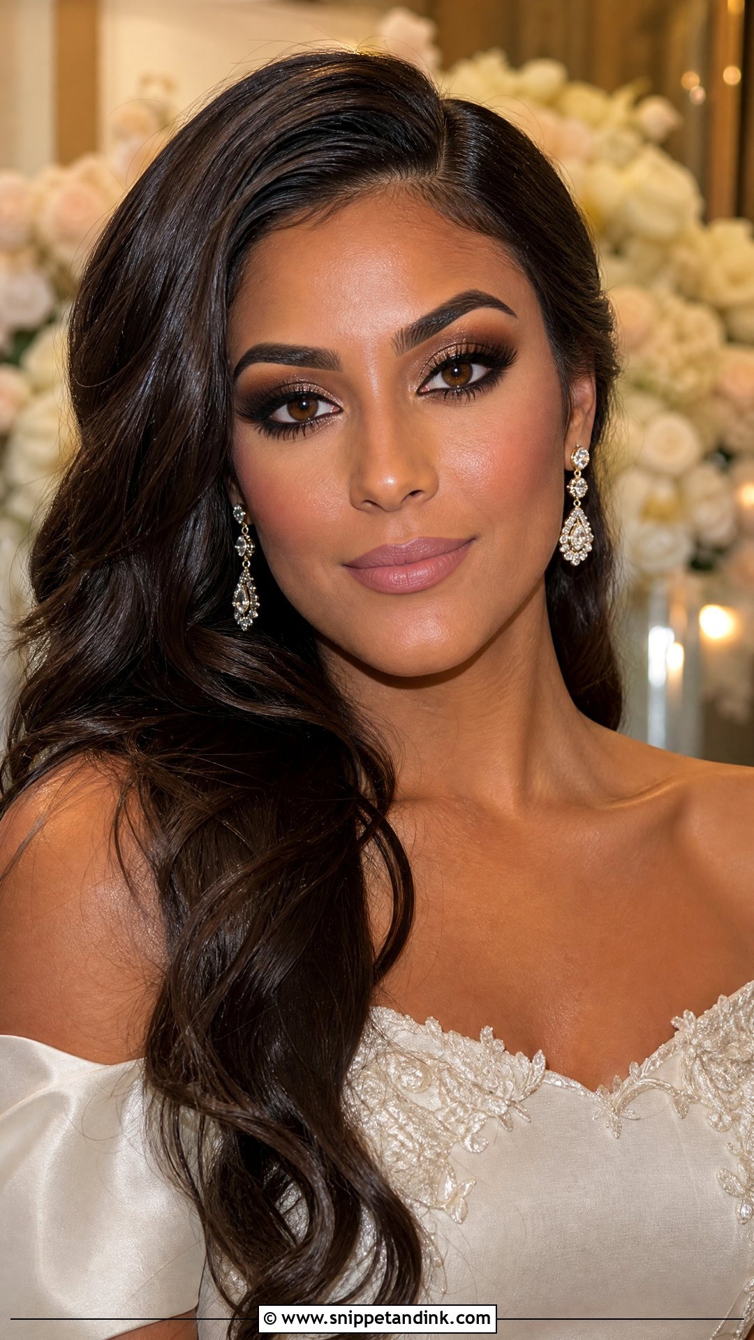 Espresso Smokey Wedding Makeup - Snippet and Ink - 25 Wedding Makeup for Brown Eyes Brunette