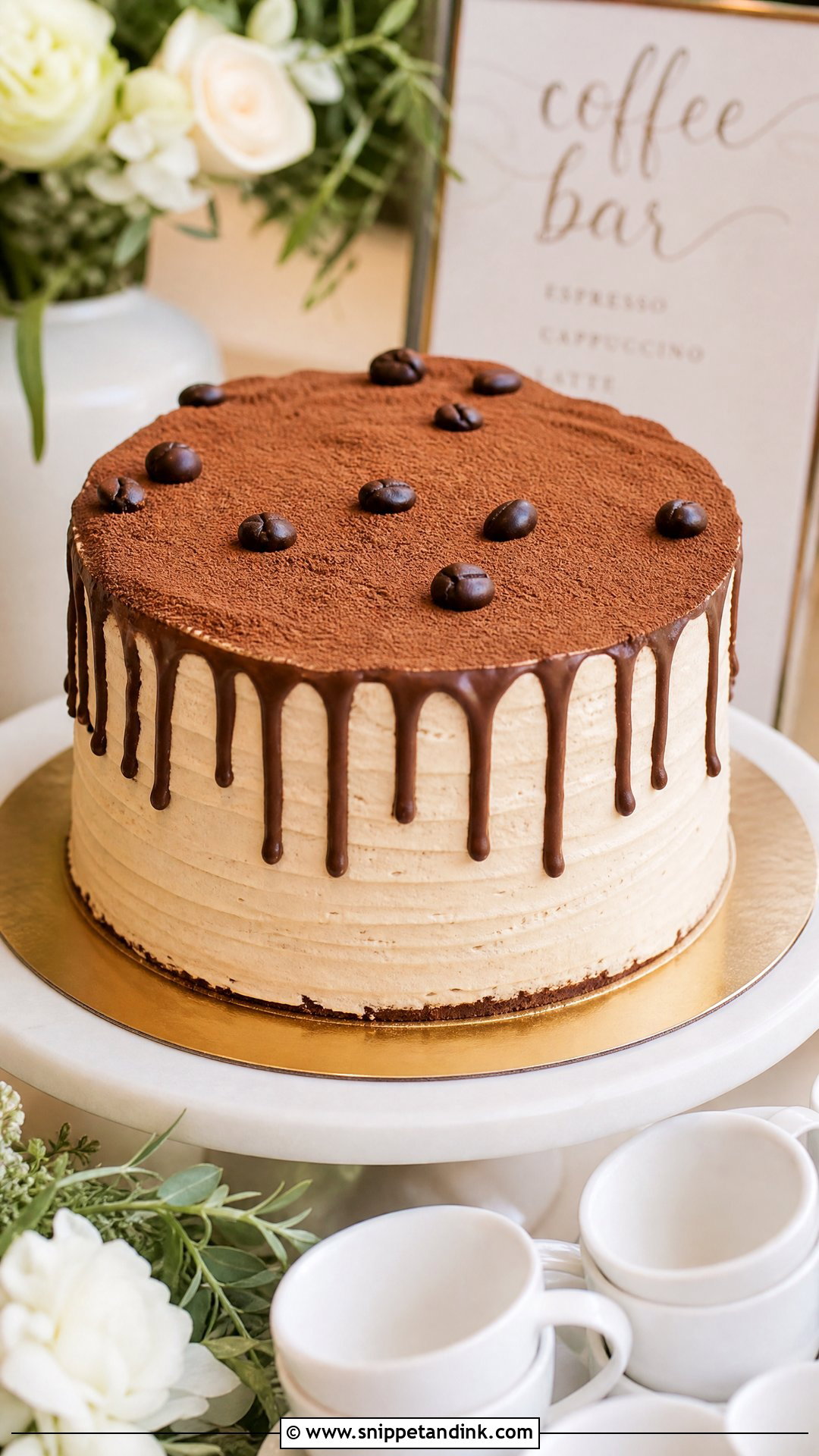 Espresso Tiramisu Wedding Cake - Snippet and Ink - 25 Tiramisu Wedding Cake Ideas