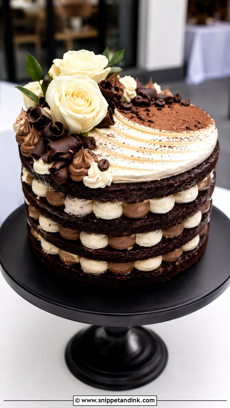 Espresso Wedding Layered Cookie Cake - Snippet and Ink - 30 Wedding Layered Cookie Cake Ideas