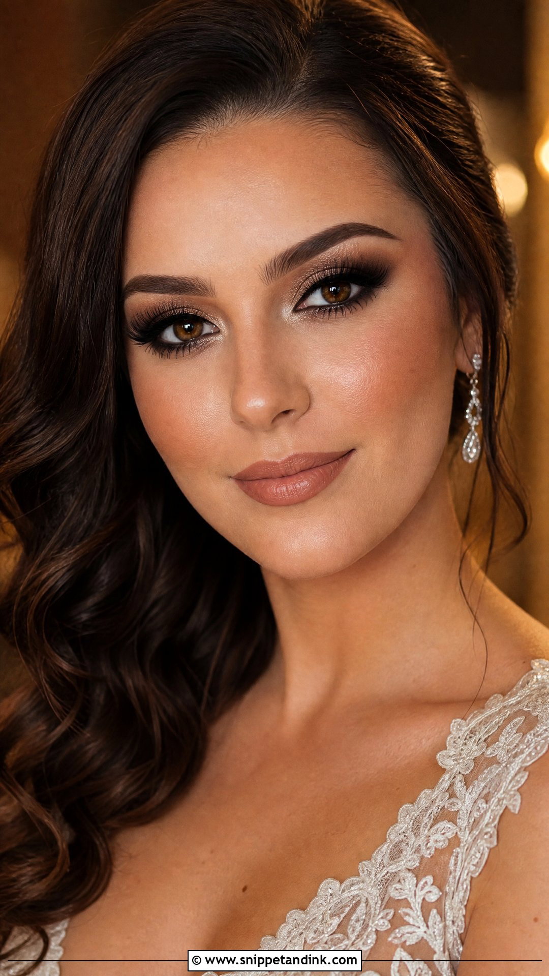 Espresso Wedding Makeup For Brown Eyes - Snippet and Ink - 20 Full Glam Wedding Makeup for Brown Eyes