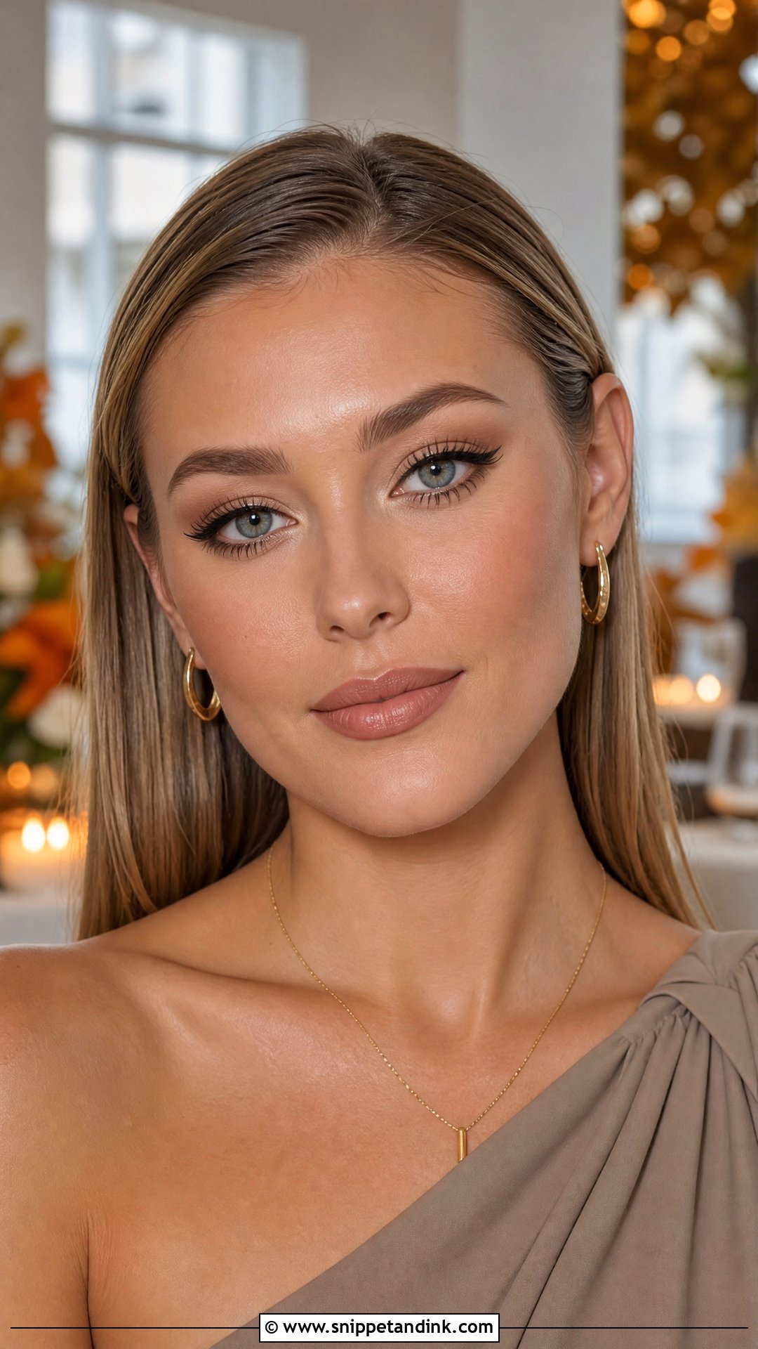 Espresso Winged Liner Wedding Makeup - Snippet and Ink - 20 Autumn Wedding Makeup Ideas