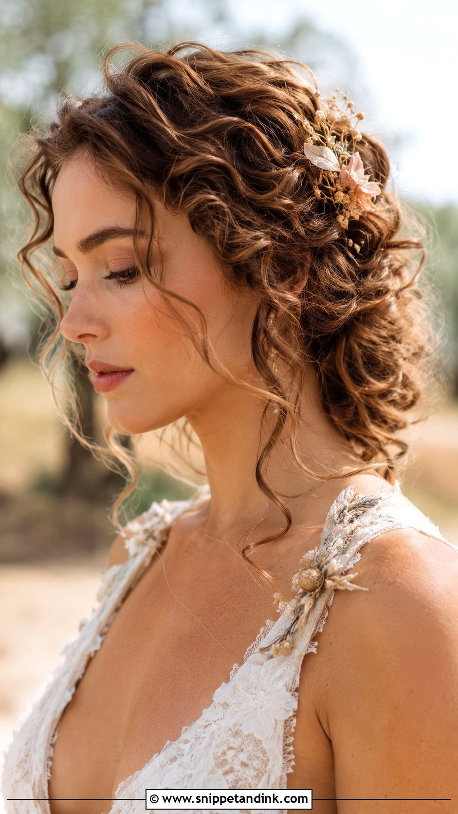 Ethereal Boho Curls Wedding Hairstyle - Snippet and Ink - 30 Open Hair Wedding Hairstyles