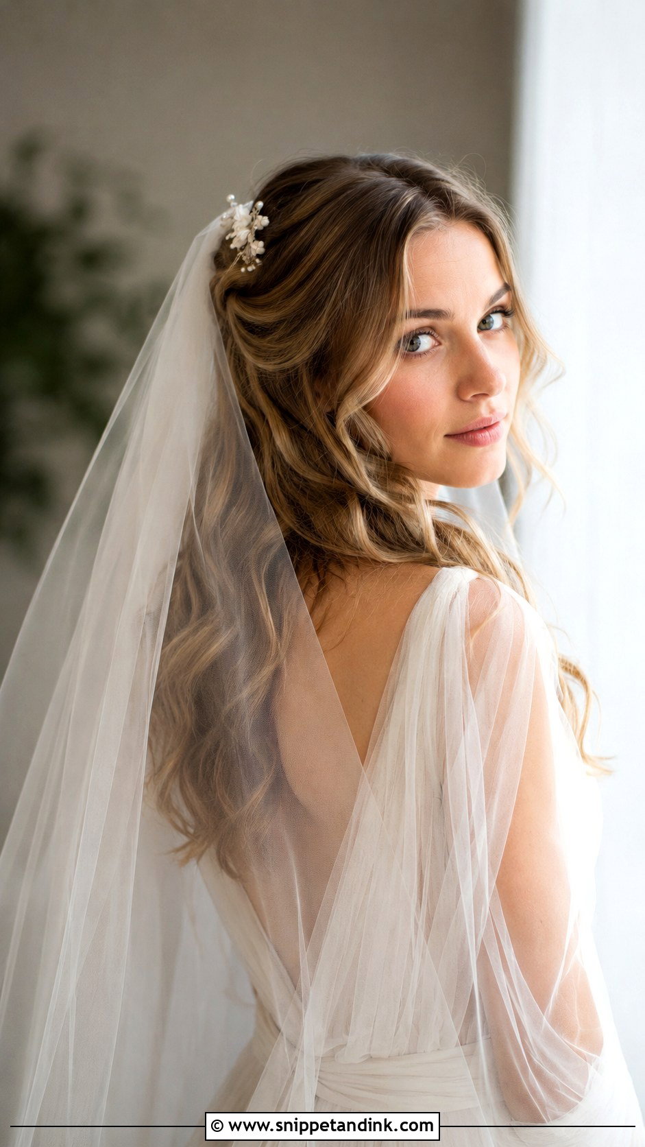 Ethereal Veil With Loose Hair - Snippet and Ink - 25 Whimsical Bridal Hair Ideas