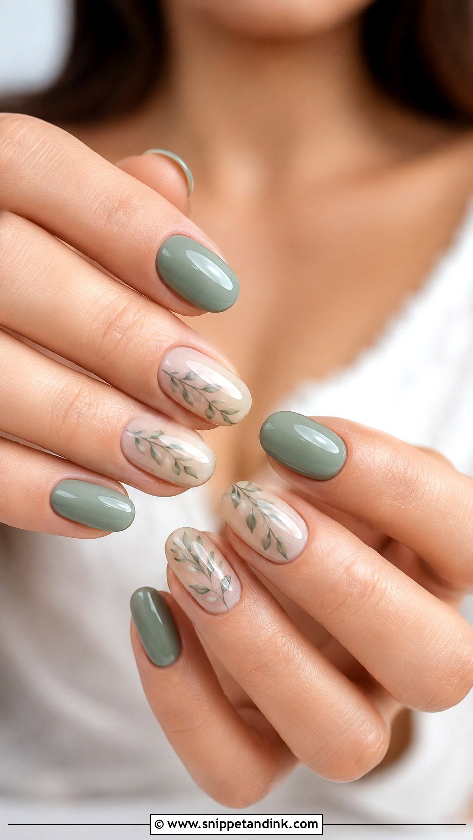 Eucalyptus Green Wedding Nails - Snippet and Ink - 20 Green Wedding Nails for Bride