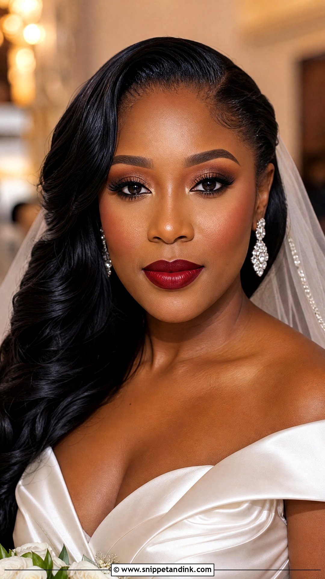 Evening Bridal Makeup Red Lips - Snippet and Ink - 30 Bridal Makeup Red Lips