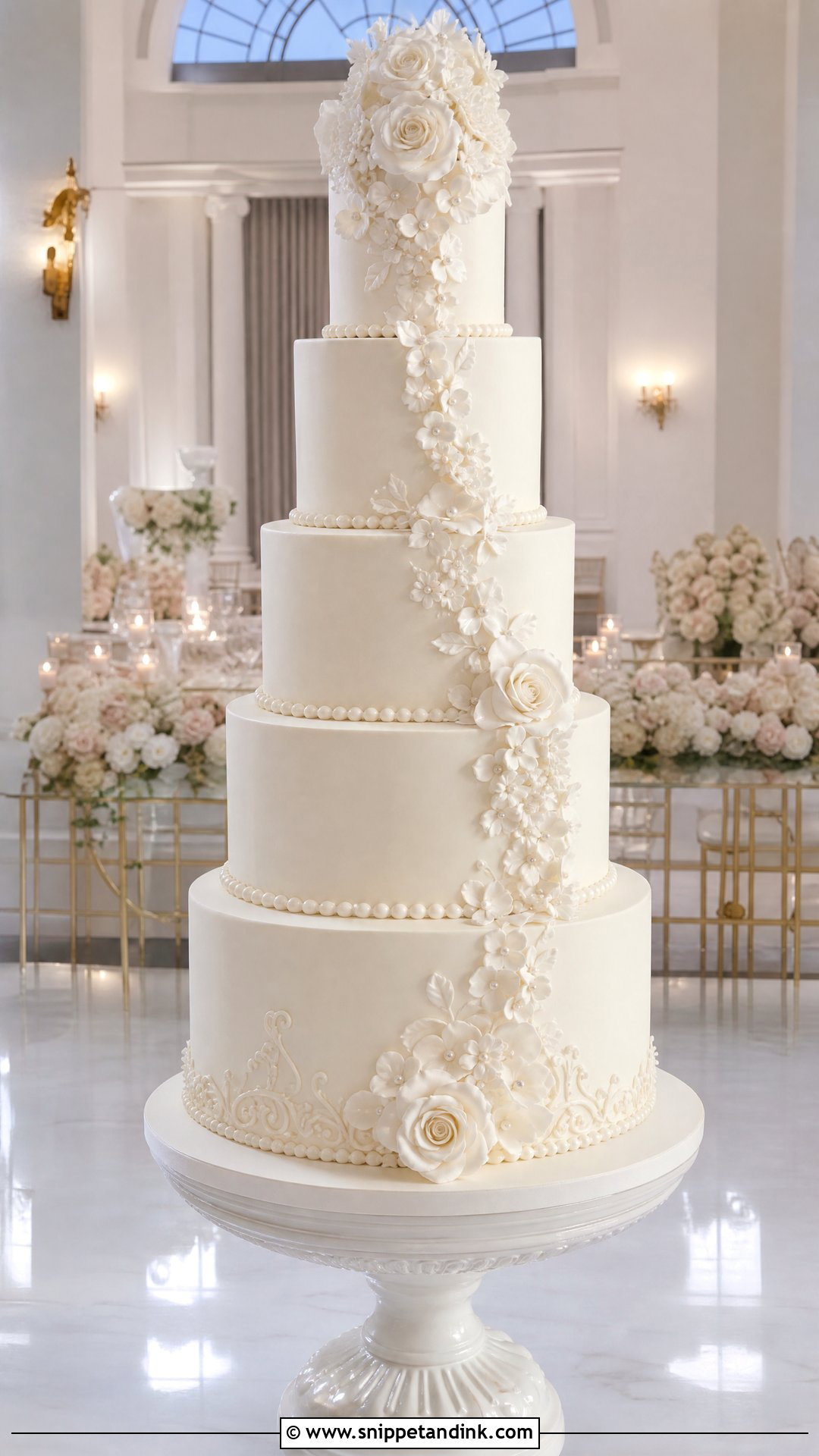 Extra Tall Wedding Cake - Snippet and Ink - 20 Wedding Cake 2024