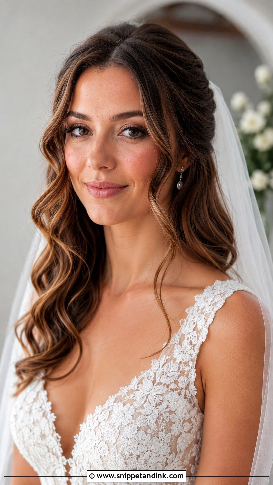 Face Framing Curls - Snippet and Ink - 20 Curled Wedding Hair Down Ideas