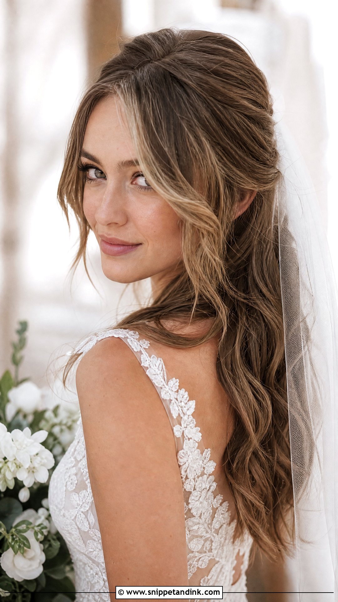 Face Framing Curtain Bangs for Wedding - Snippet and Ink - 25 Front Hairstyle for Wedding Ideas