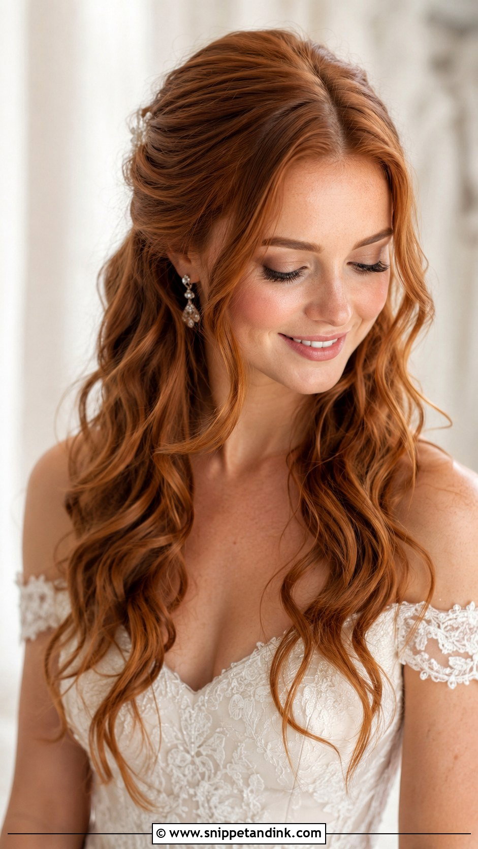 Face Framing Waves Wedding Style - Snippet and Ink - 25 Hair Down Wedding Hairstyles