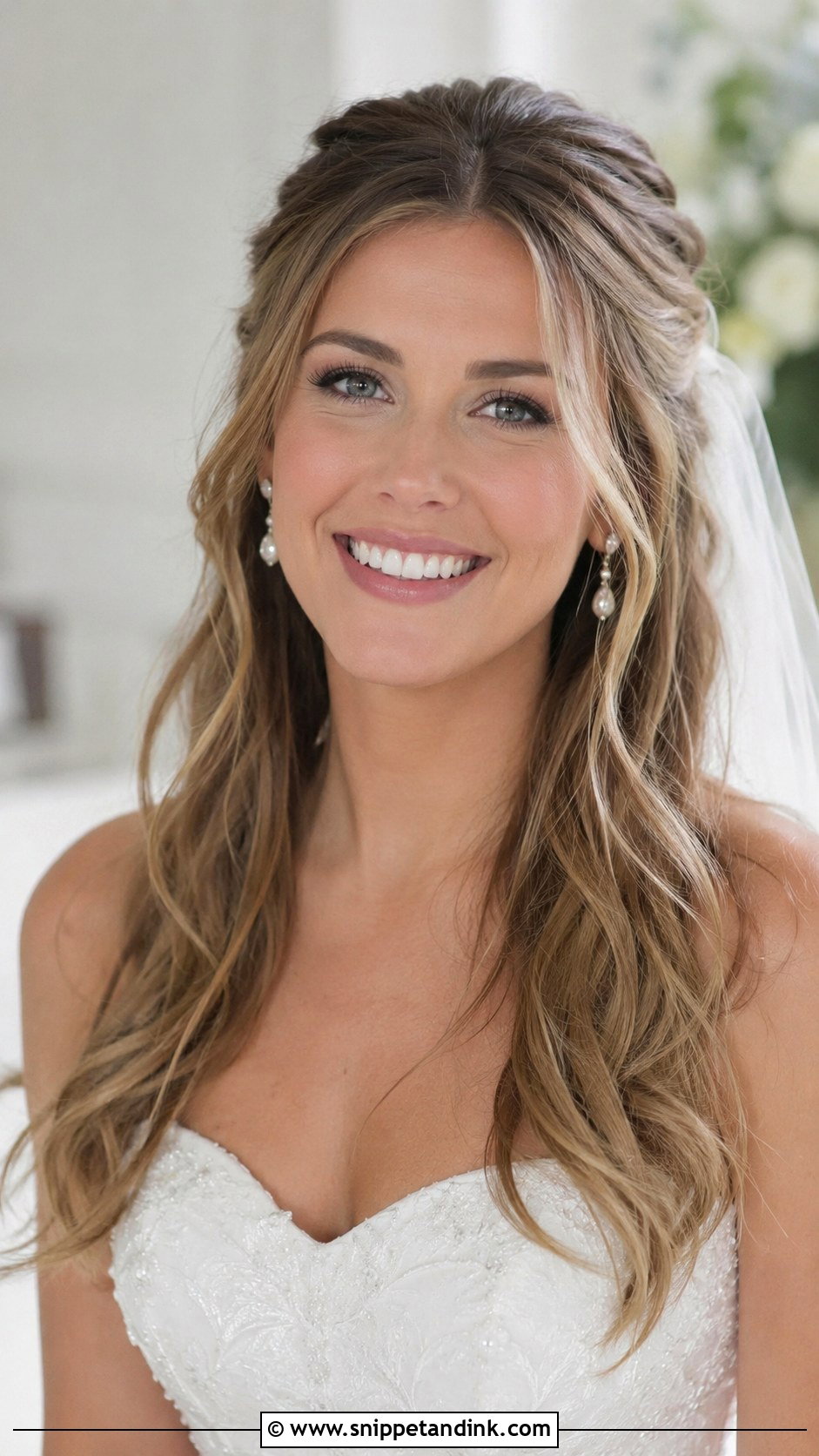 Face Framing Waves With Pulled Back Front - Snippet and Ink - 20 Romantic Wedding Hairstyles