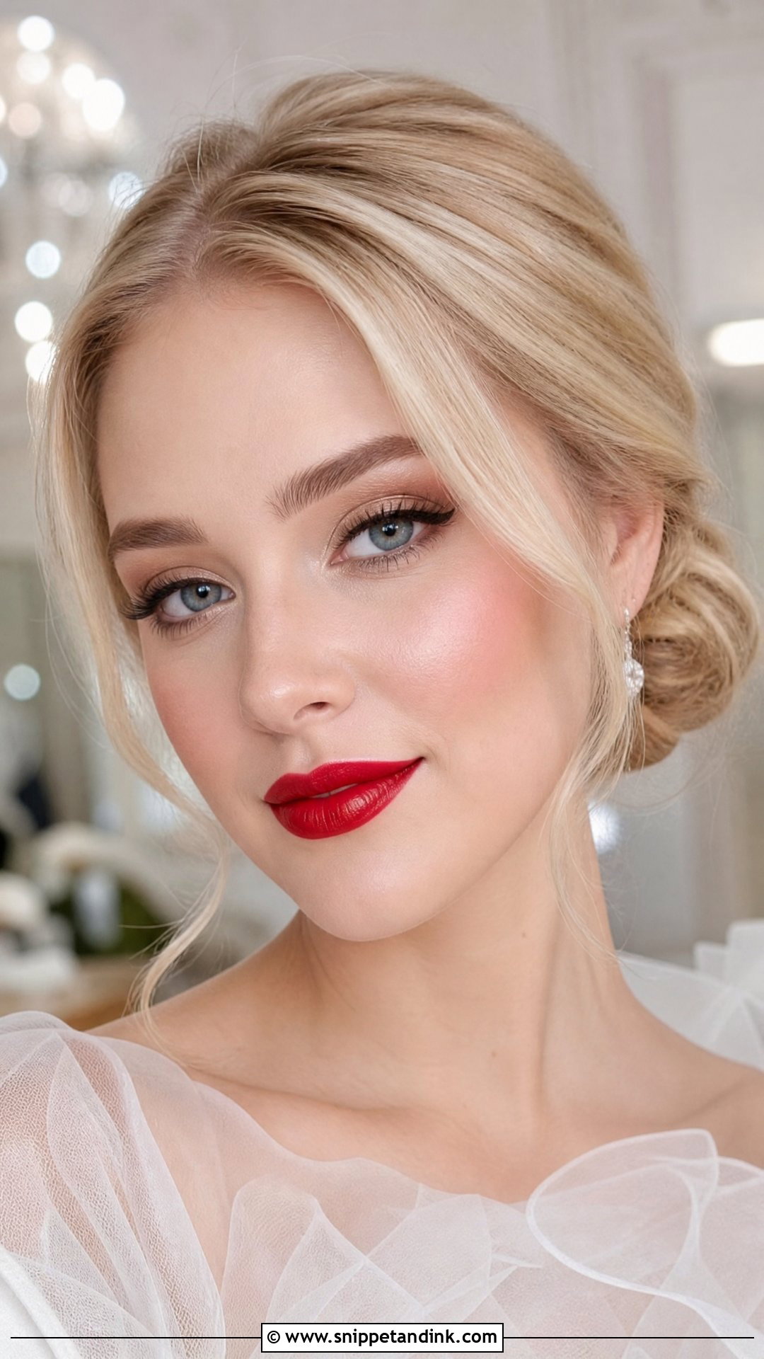 Fair Skin Bridal Makeup Red Lips - Snippet and Ink - 30 Bridal Makeup Red Lips
