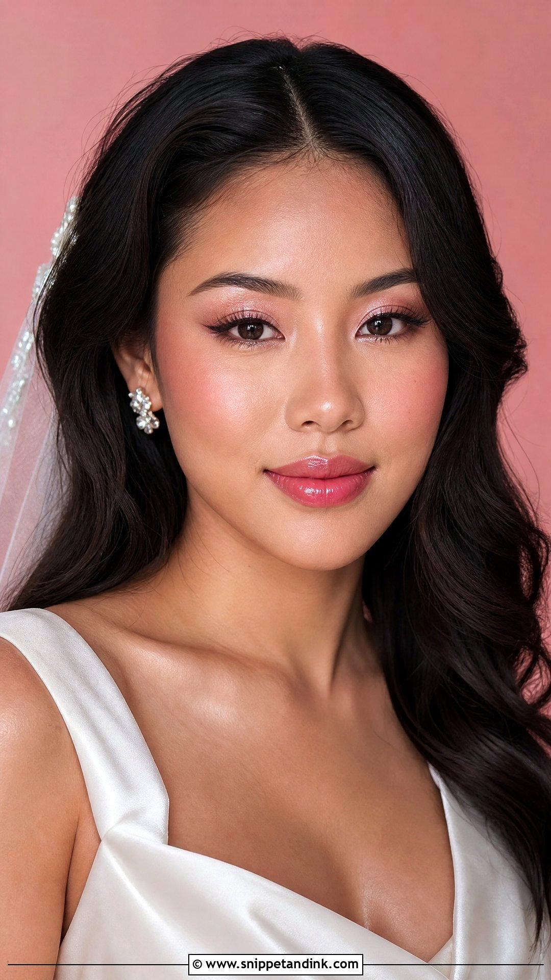 Fairy Bridal Makeup With Glossy Lips - Snippet and Ink - 20 Fairy Bridal Makeup Ideas