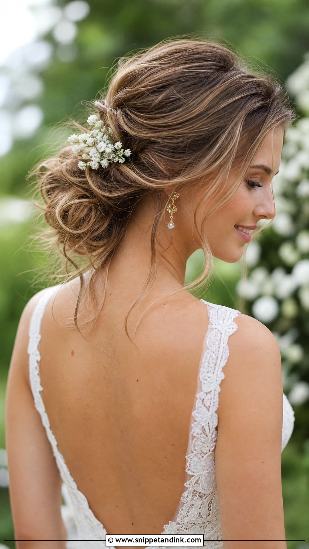 Fairy Bridal Messy Bun - Snippet and Ink - 15 Fairy Bridal Hair Ideas