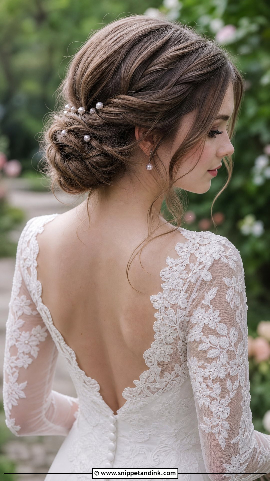 Fairy Bridal Twisted Low Bun - Snippet and Ink - 15 Fairy Bridal Hair Ideas