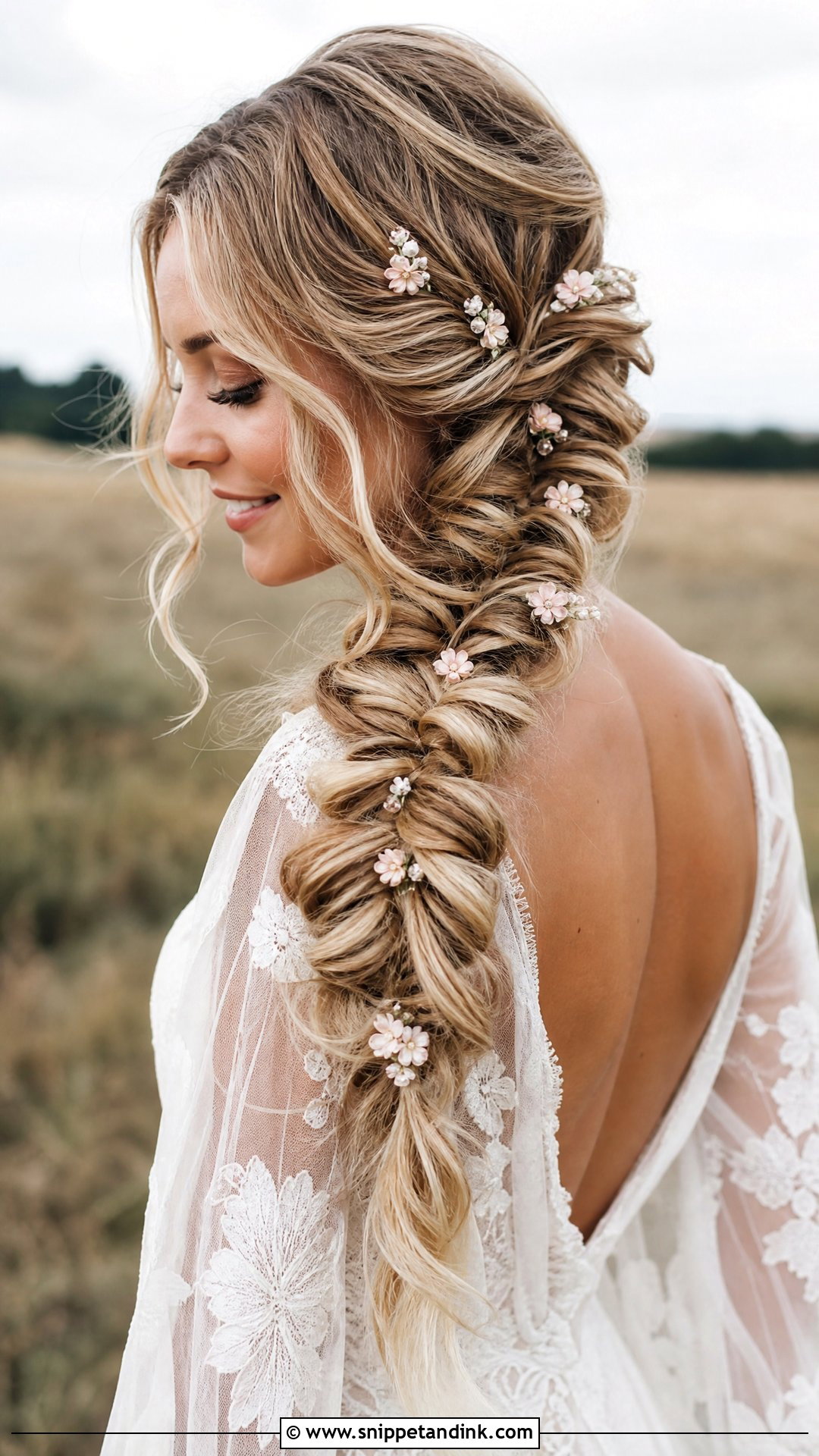Fairy Bride Fishtail Braid - Snippet and Ink - 15 Fairy Bride Hair Ideas