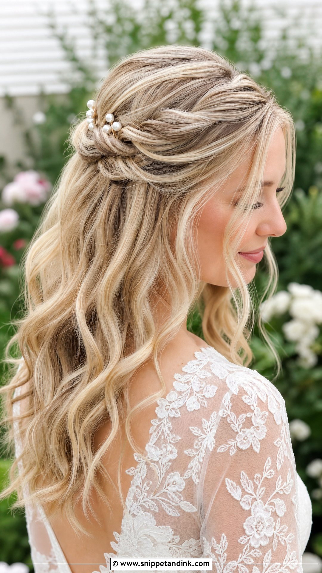 Fairy Bride Half Up Hair - Snippet and Ink - 15 Fairy Bride Hair Ideas