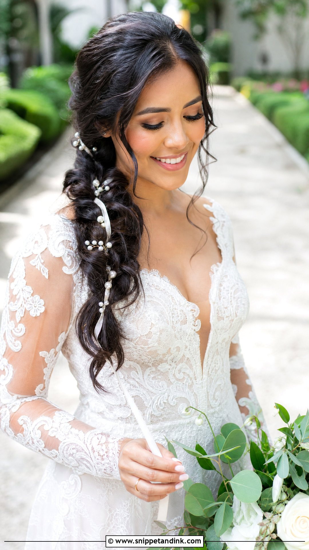 Fairy Bride Side Braid - Snippet and Ink - 15 Fairy Bride Hair Ideas