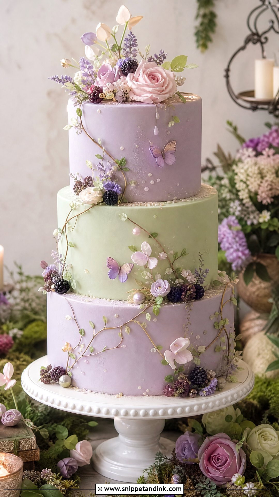 Fairy Garden Wedding Cake - Snippet and Ink - 20 Whimsical Wedding Cakes