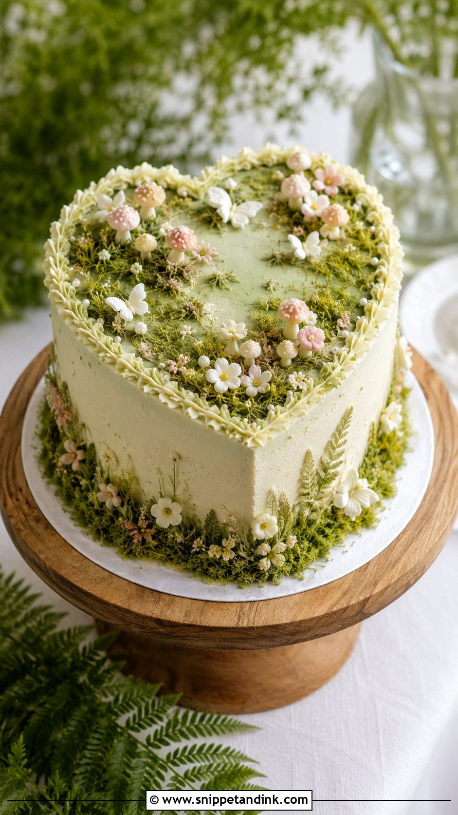 Fairy Heart Wedding Cake With Edible Flowers - Snippet and Ink - 20 Fairy Heart Cake Ideas for Wedding