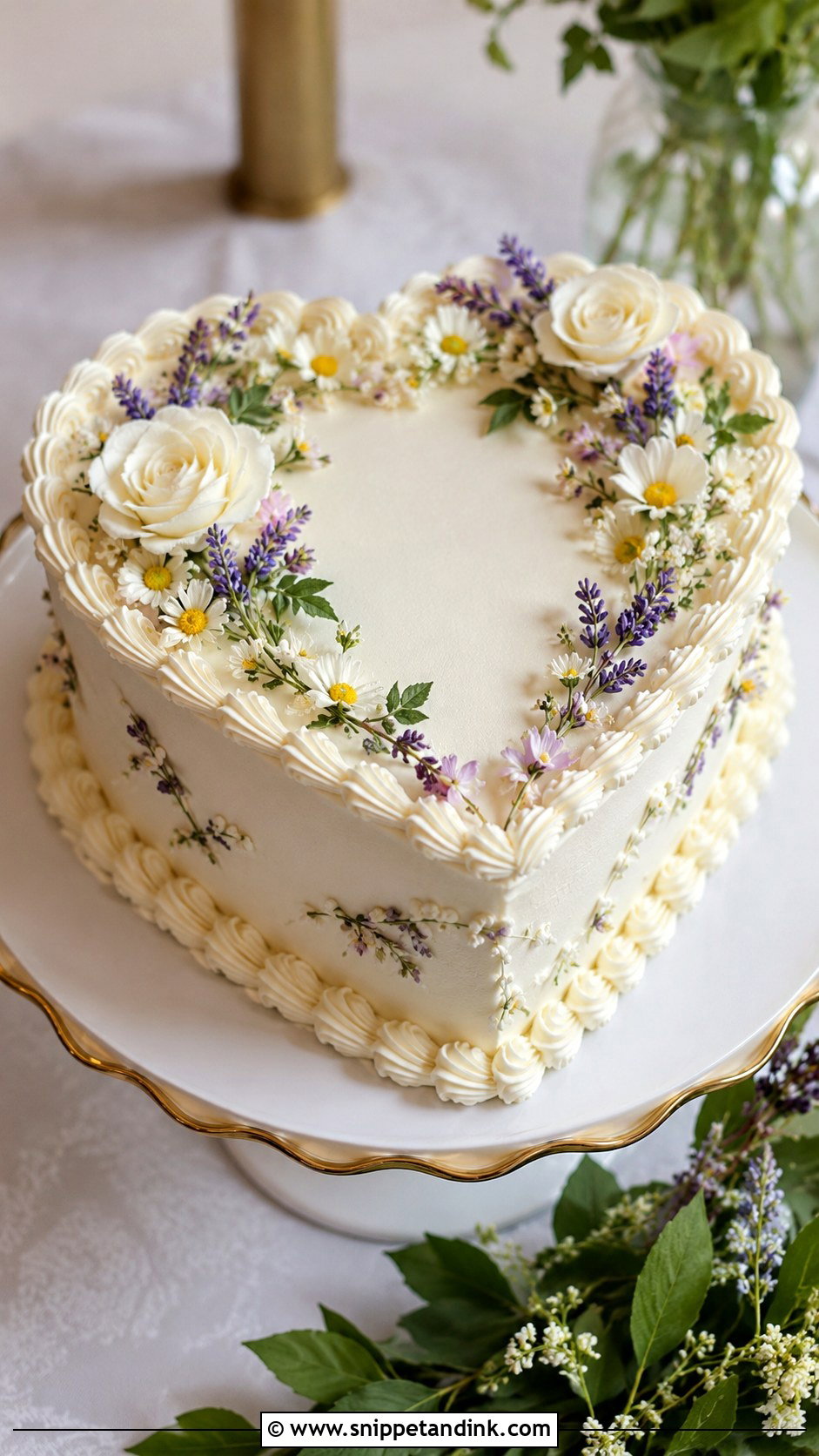 Fairy Heart Wedding Cake With Flowers - Snippet and Ink - 20 Fairy Heart Cake Ideas for Wedding