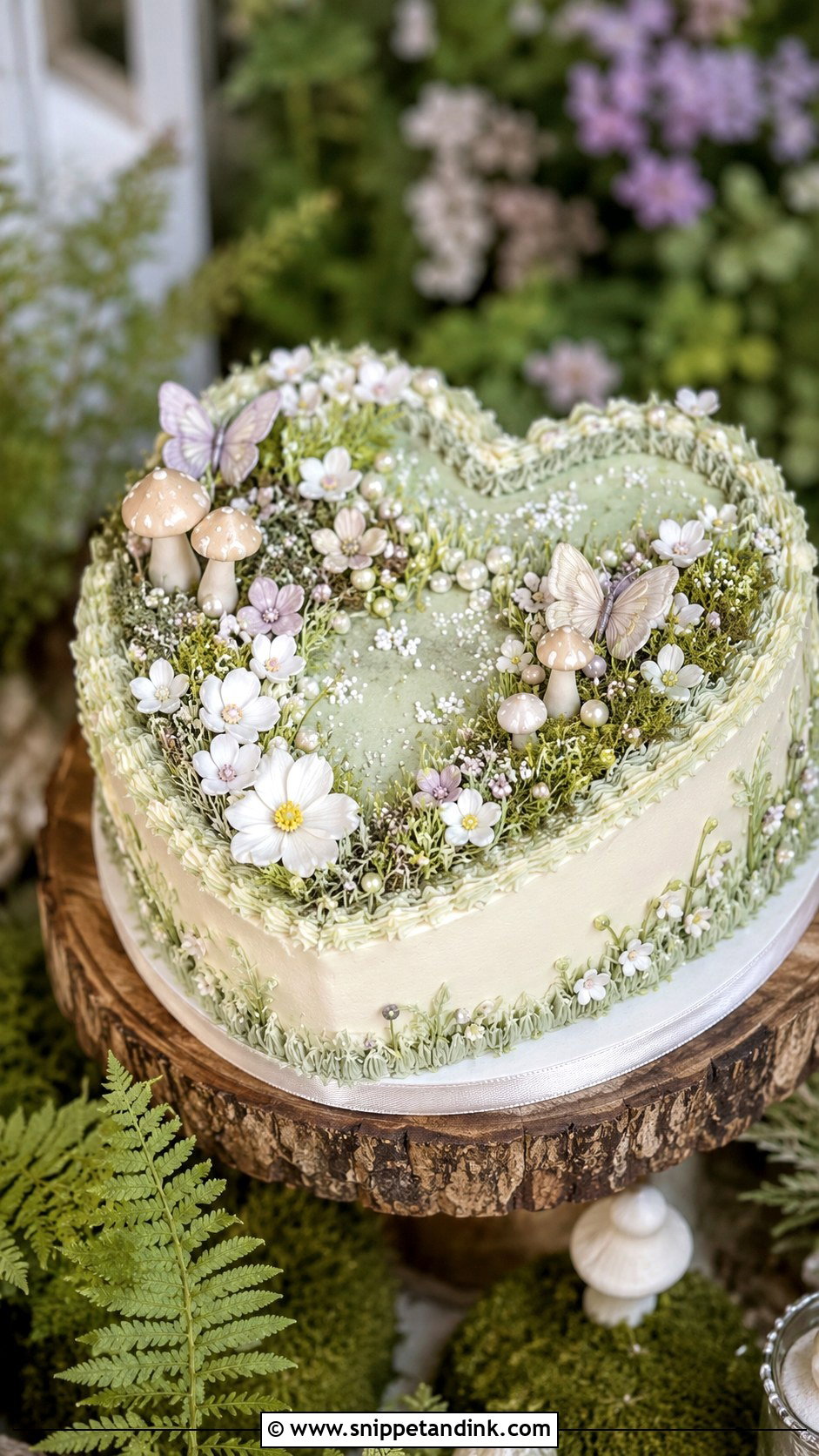 Fairy Heart Wedding Cake With Garden Scene - Snippet and Ink - 20 Fairy Heart Cake Ideas for Wedding