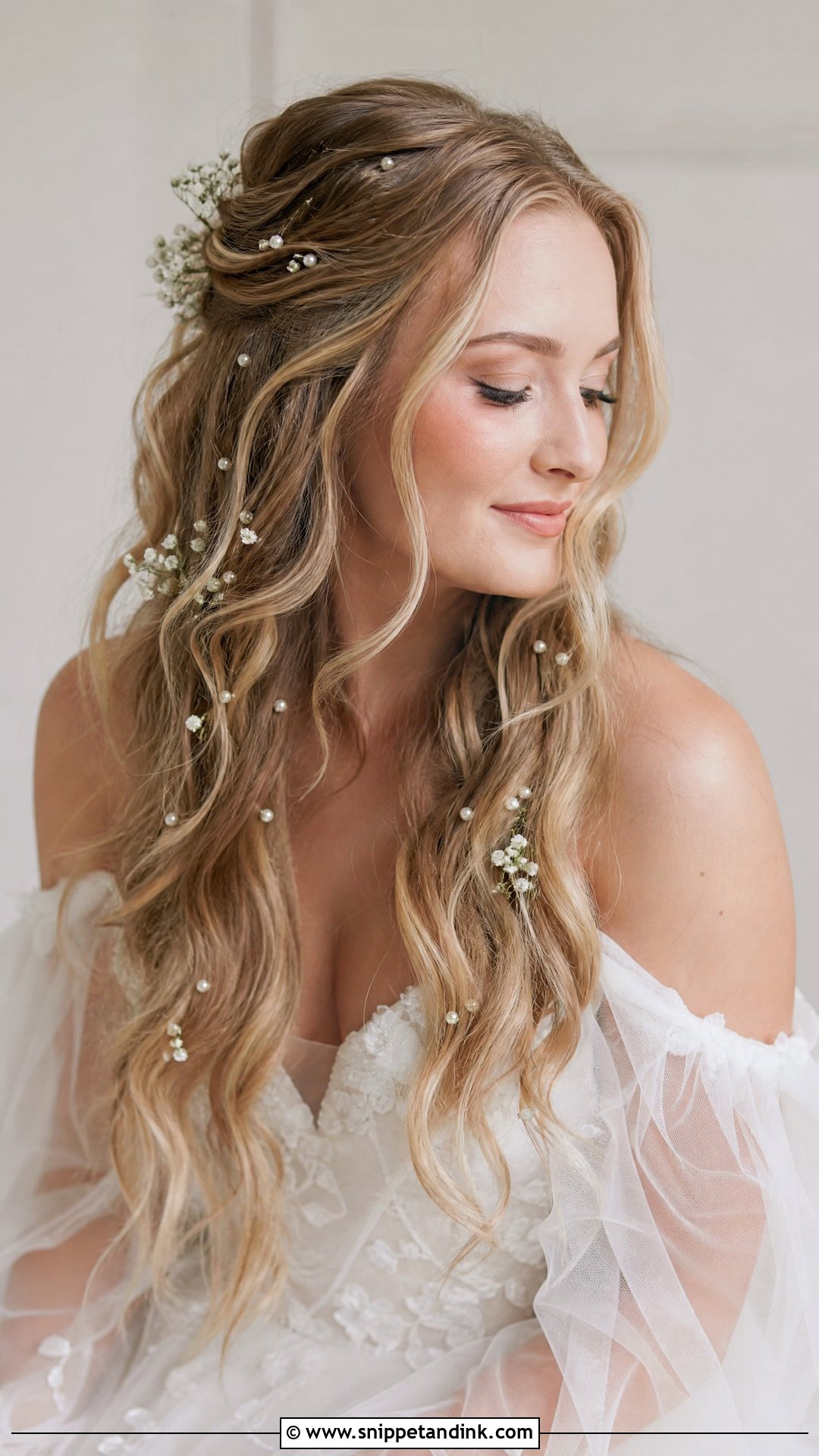 Fairy Wedding Hairstyle With Loose Waves - Snippet and Ink - 15 Fantasy Wedding Hairstyles