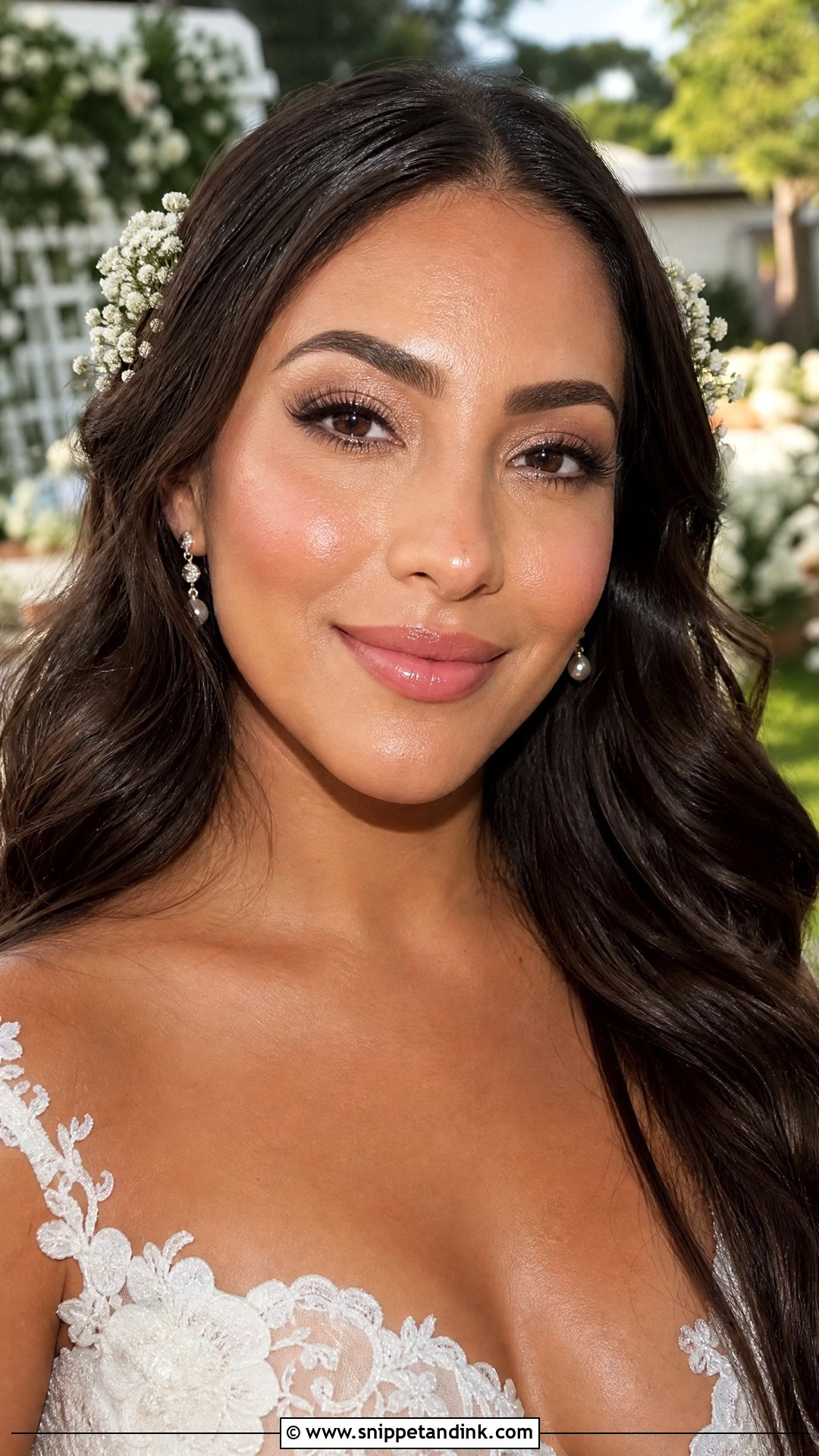 Fairy Wedding Makeup With Glossy Lips - Snippet and Ink - 25 Fairy Wedding Makeup Ideas