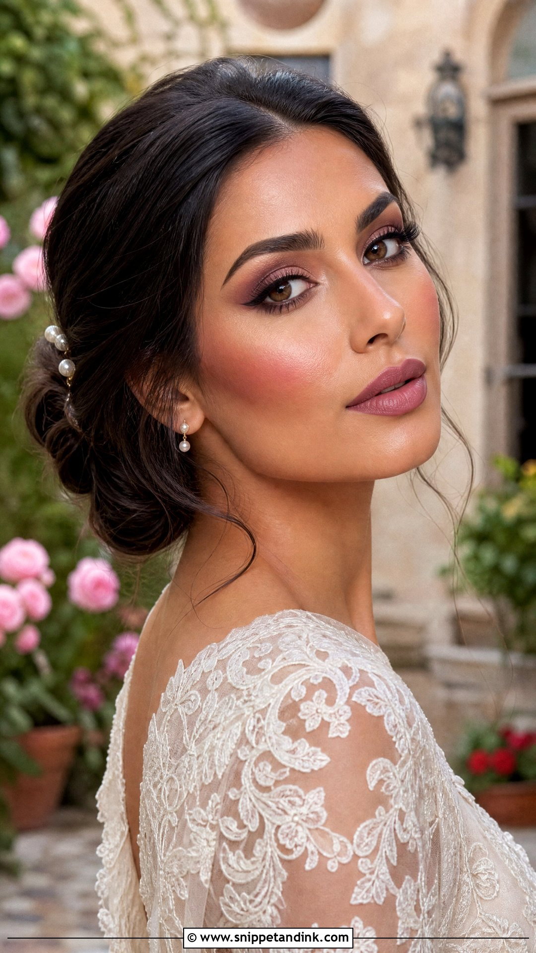 Fairy Wedding Makeup With Mauve Lips - Snippet and Ink - 25 Fairy Wedding Makeup Ideas