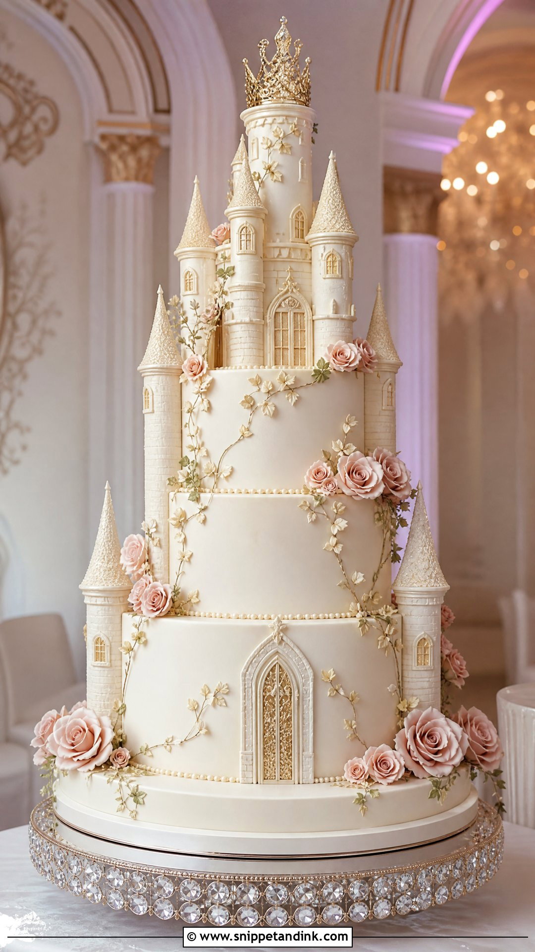 Fairytale Castle Wedding Cake - Snippet and Ink - 30 Fantasy Cake Ideas for Wedding