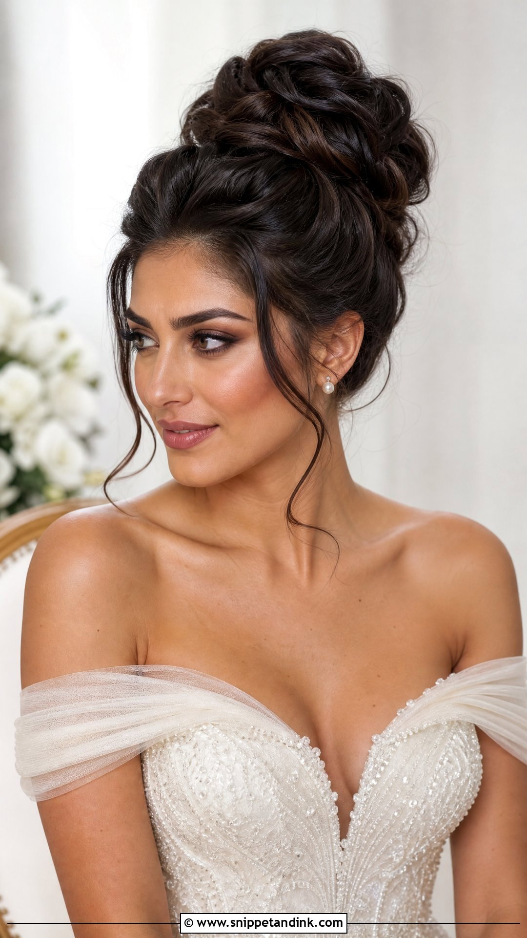 Fairytale Wedding High Bun - Snippet and Ink - 15 Fairytale Wedding Hairstyles