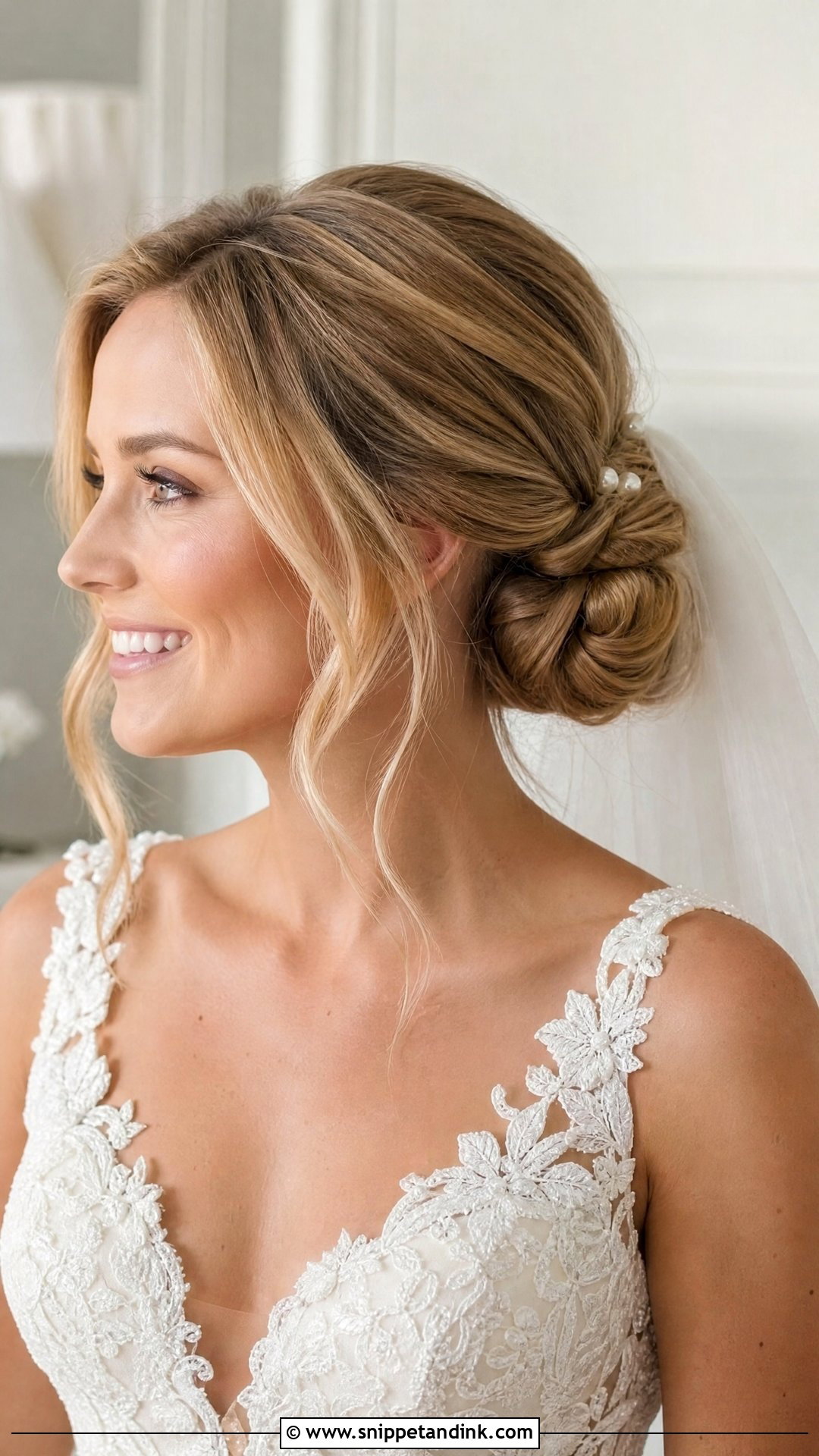 Fairytale Wedding Low Bun - Snippet and Ink - 15 Fairytale Wedding Hairstyles