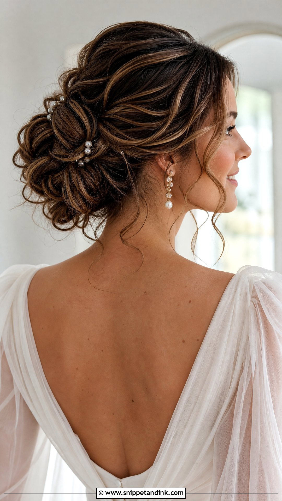 Fairytale Wedding Messy Bun - Snippet and Ink - 15 Fairytale Wedding Hairstyles