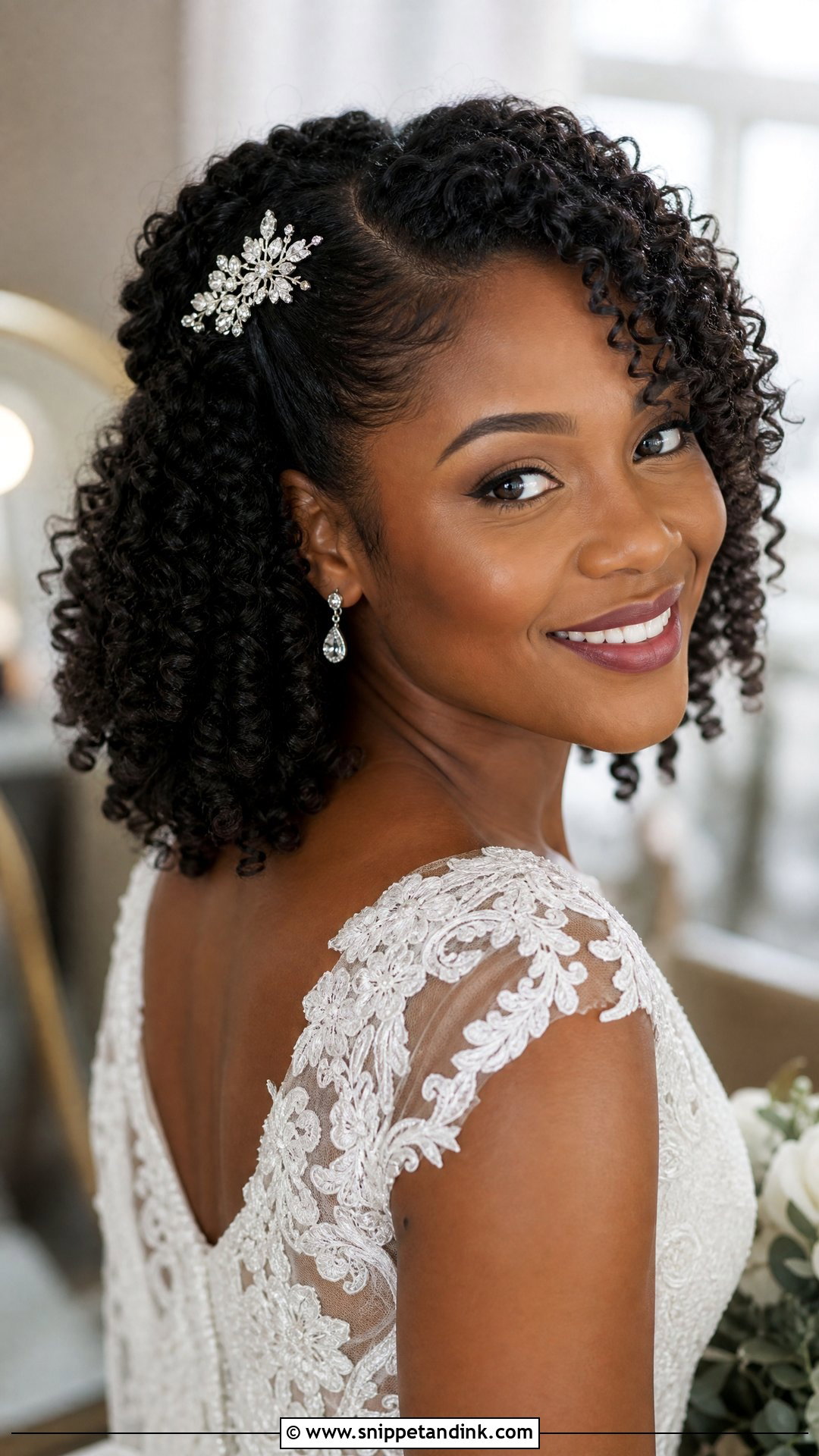 Fairytale Wedding Natural Curls - Snippet and Ink - 15 Fairytale Wedding Hairstyles