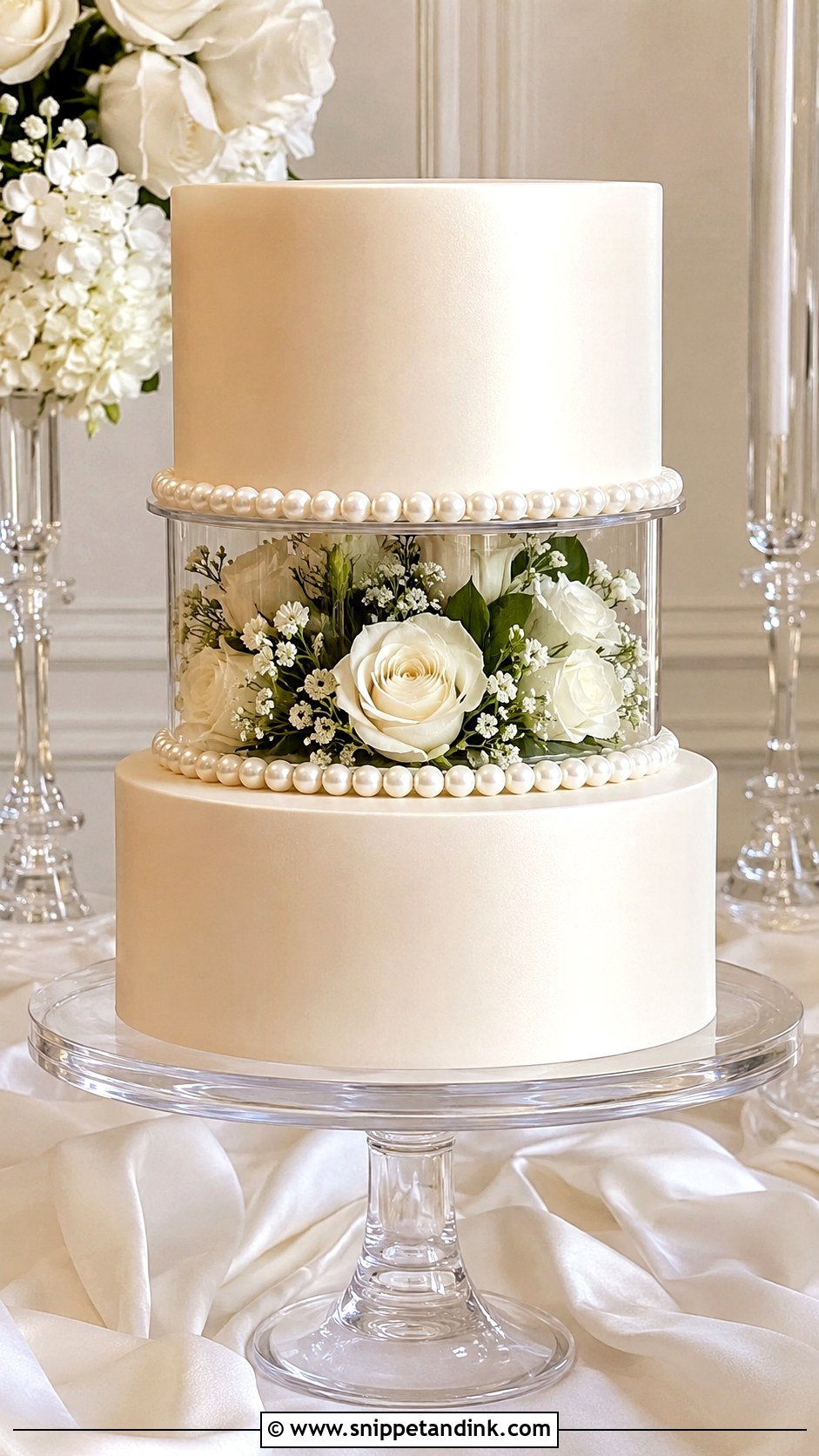 Fake Wedding Cake With Acrylic Separator - Snippet and Ink - 20 How to Make a Fake Wedding Cake