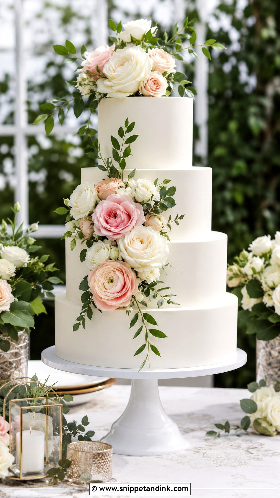 Fake Wedding Cake With Fresh Flowers - Snippet and Ink - 20 How to Make a Fake Wedding Cake