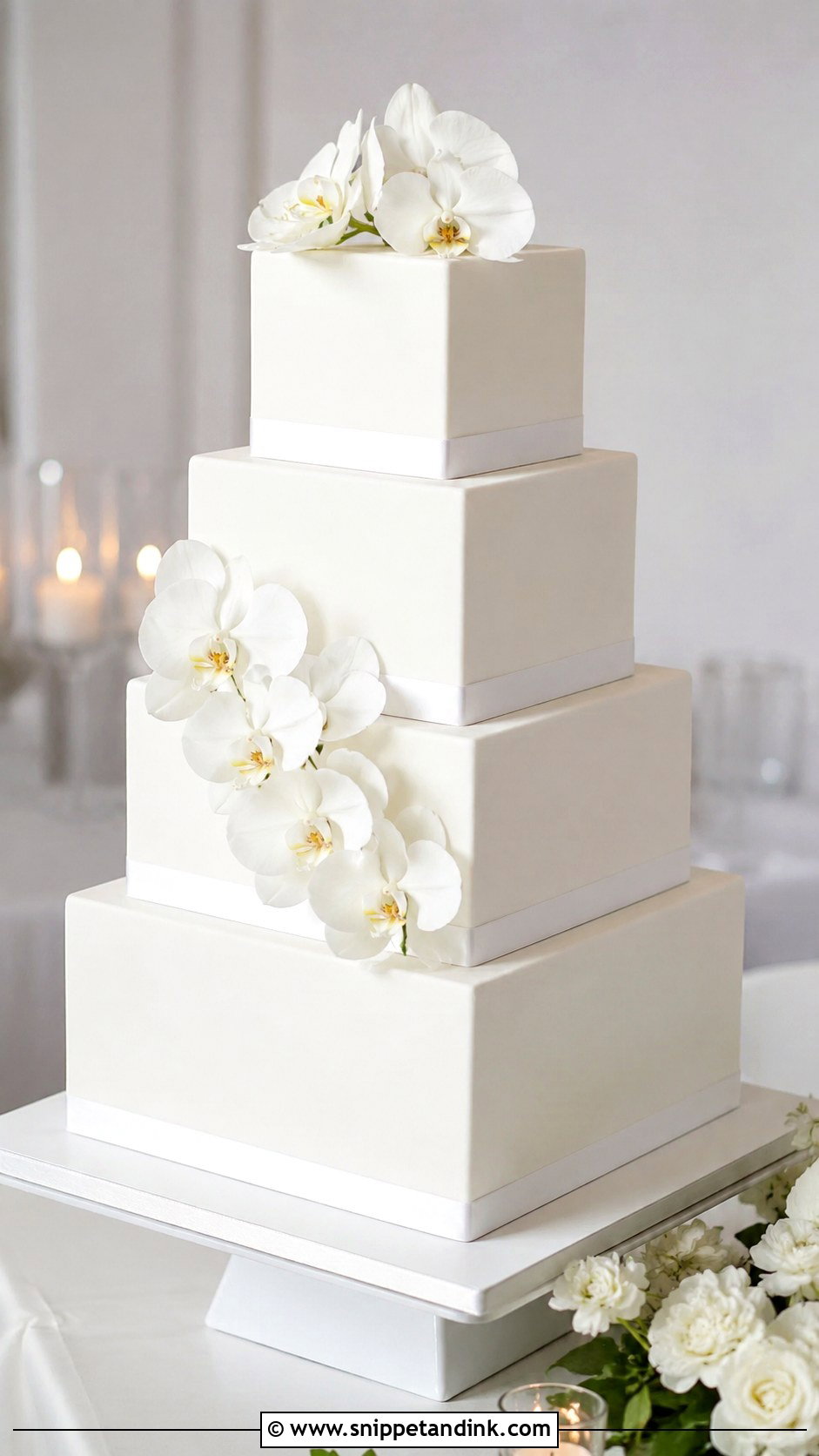 Fake Wedding Cake With Square Tiers - Snippet and Ink - 20 How to Make a Fake Wedding Cake
