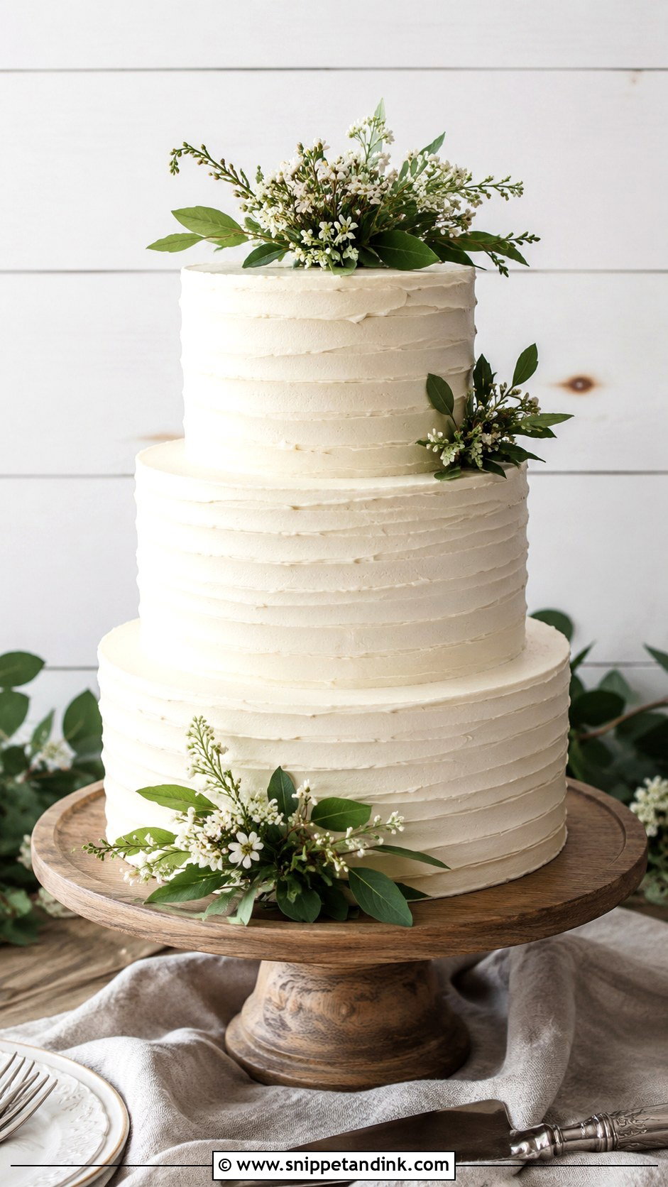 Fake Wedding Cake With Textured Buttercream - Snippet and Ink - 20 How to Make a Fake Wedding Cake