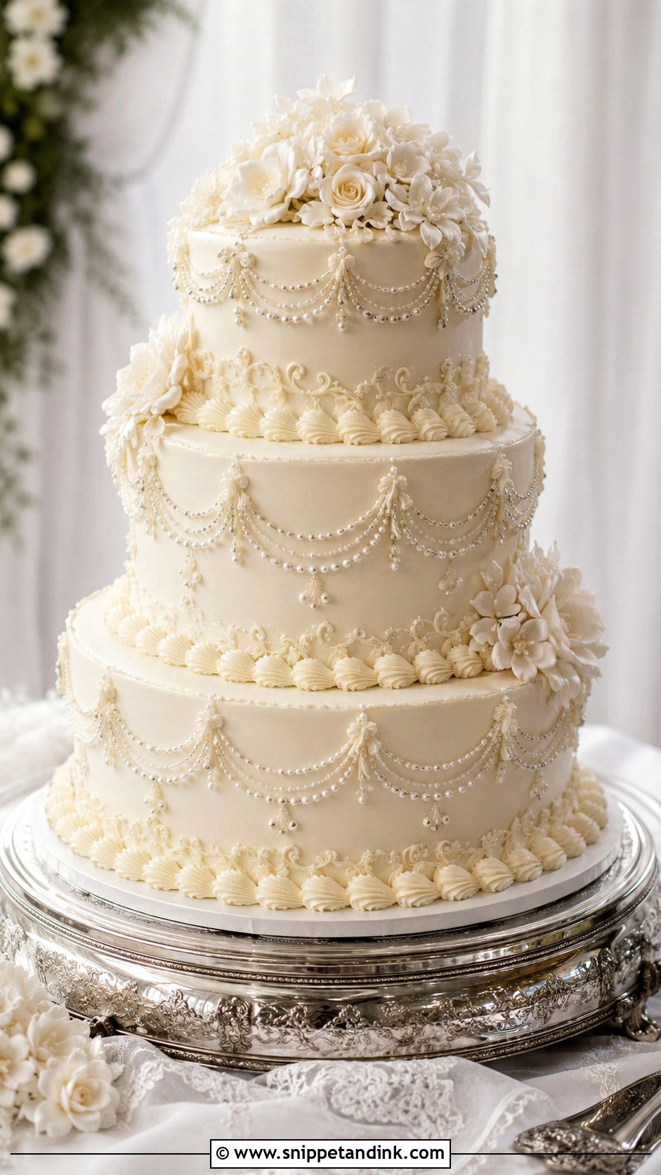 Fake Wedding Cake With Vintage Piping - Snippet and Ink - 20 How to Make a Fake Wedding Cake