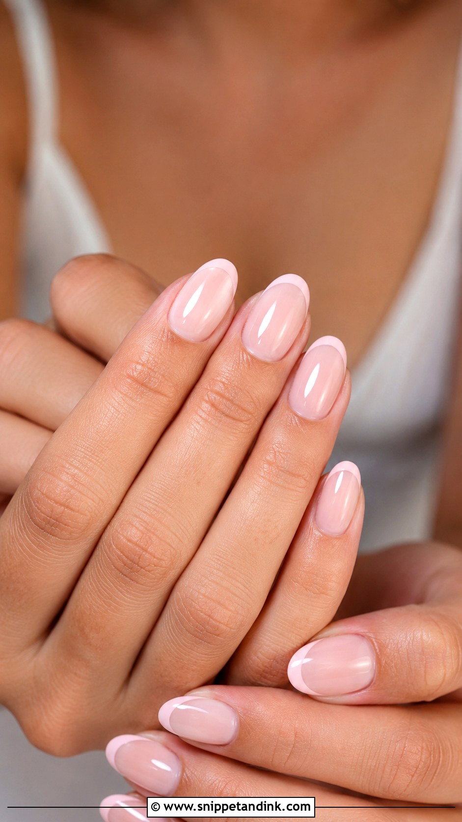 Fake Wedding Nails With Blush Pink French Tips - Snippet and Ink - 20 Fake Wedding Nails