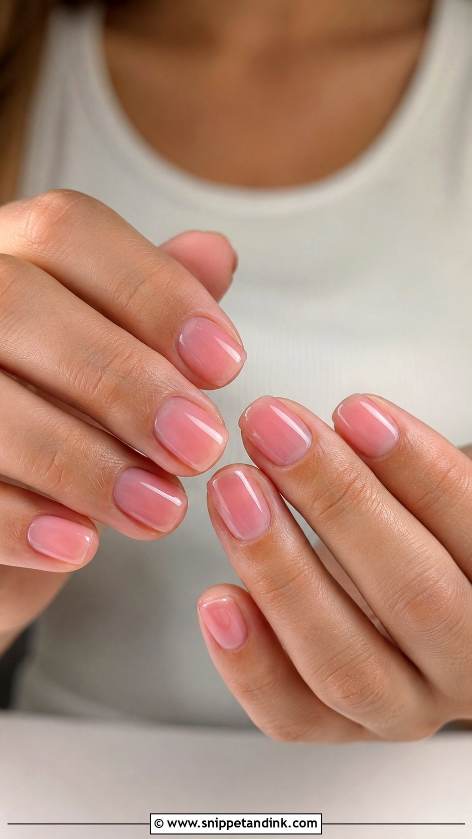 Fake Wedding Nails With Sheer Pink Gloss - Snippet and Ink - 20 Fake Wedding Nails