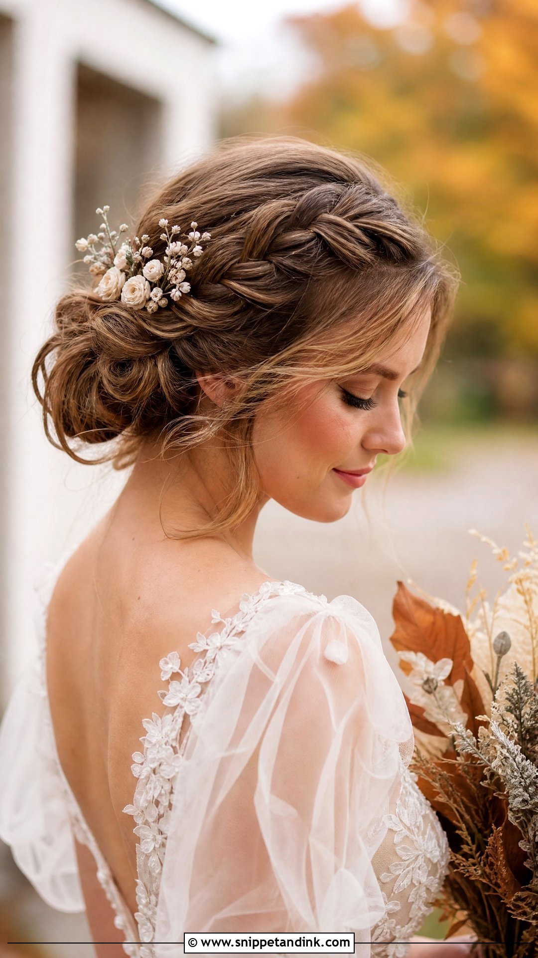 Fall Bridal Braided Updo - Snippet and Ink - 15 Fall Bridal Hair Ideas