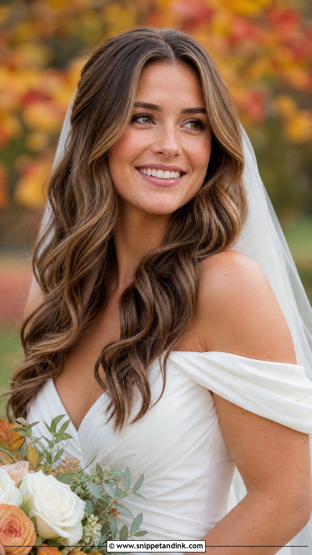 Fall Bridal Loose Waves - Snippet and Ink - 15 Fall Bridal Hair Ideas