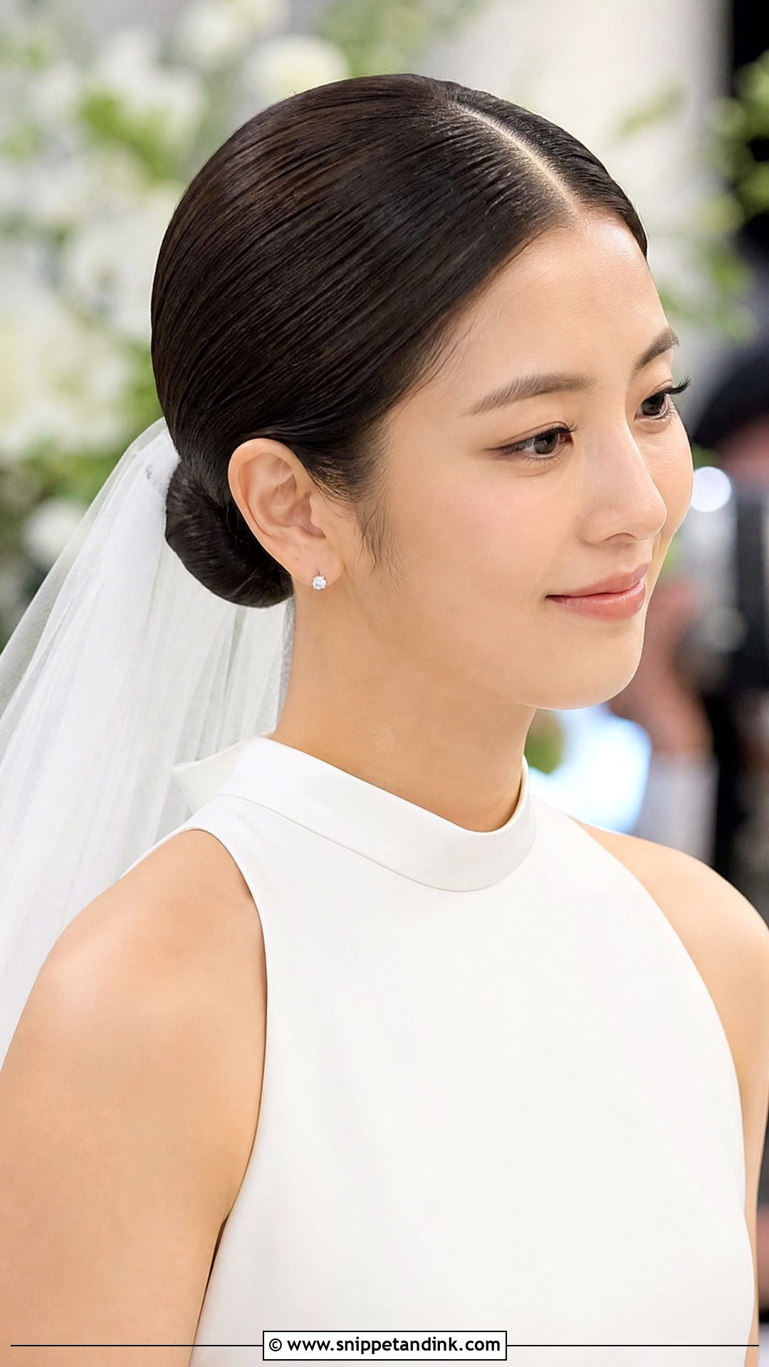 Fall Bridal Sleek Bun - Snippet and Ink - 15 Fall Bridal Hair Ideas