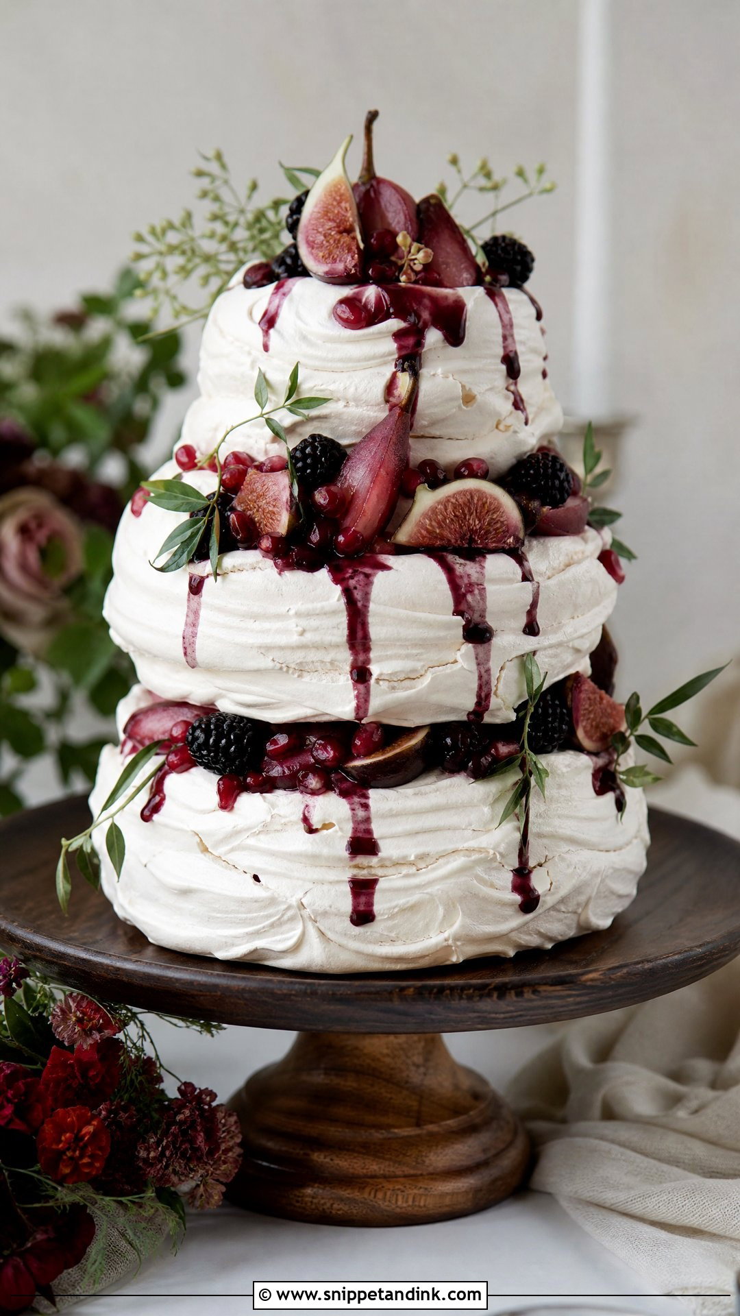 Fall Pavlova Wedding Cake - Snippet and Ink - 20 Pavlova Wedding Cake Ideas