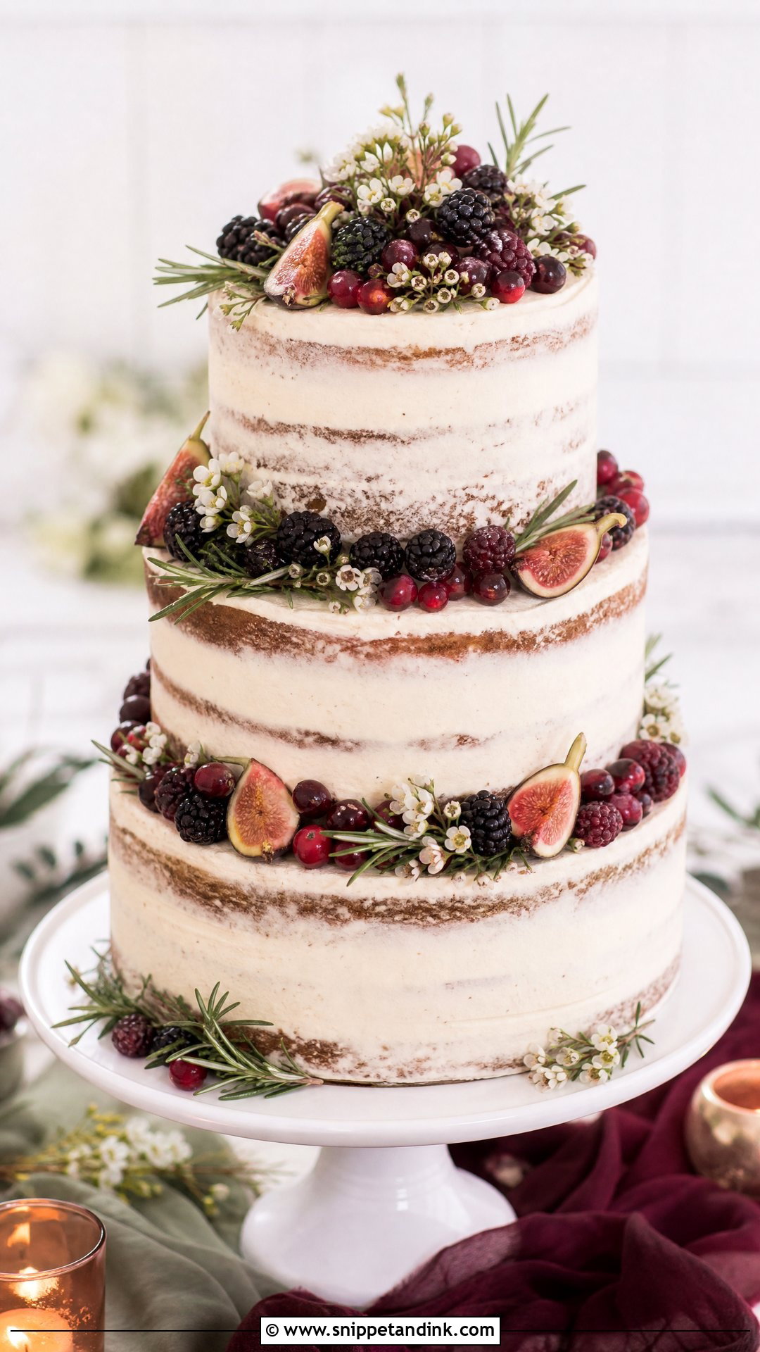 Fall Wedding Cake With Berries - Snippet and Ink - 25 Fall Theme Cakes for Wedding